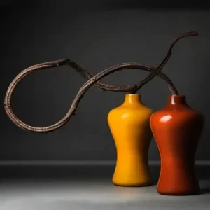 Glass Plum Vase Medium (Honey Wax Color)