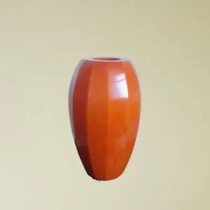 Glass Ten sided Large Flower Utensils (Orange)