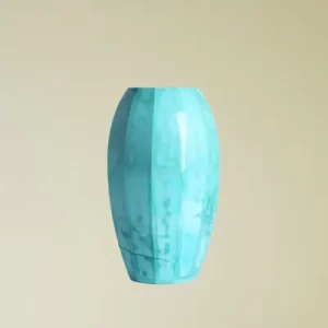 Glass Ten sided Large Flower Utensils (Turquoise)